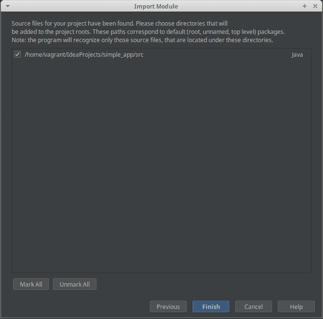 IDE detects the source code and asks if it should be included in the module (yes)